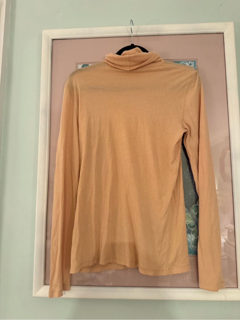 J. Crew Peach Long-Sleeve Mock Neck Top